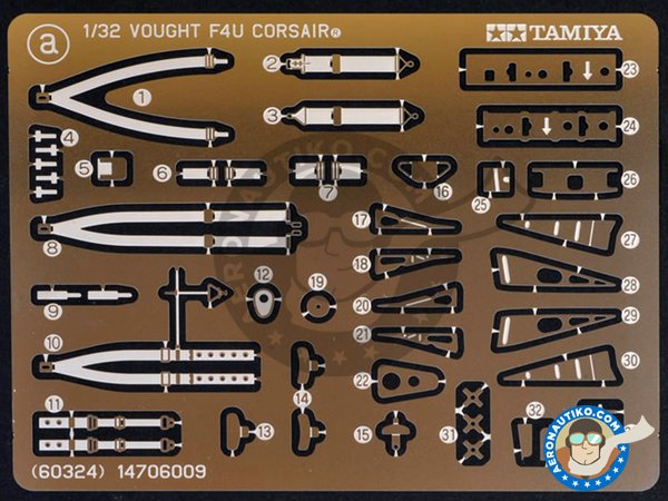 Image 9: Vought F4U-1D Corsair | Airplane kit in 1/32 scale manufactured by Tamiya (ref. 60327)