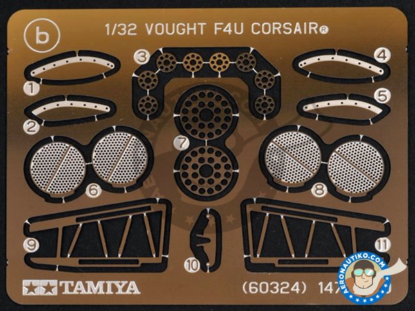 Image 10: Vought F4U-1D Corsair | Airplane kit in 1/32 scale manufactured by Tamiya (ref. 60327)