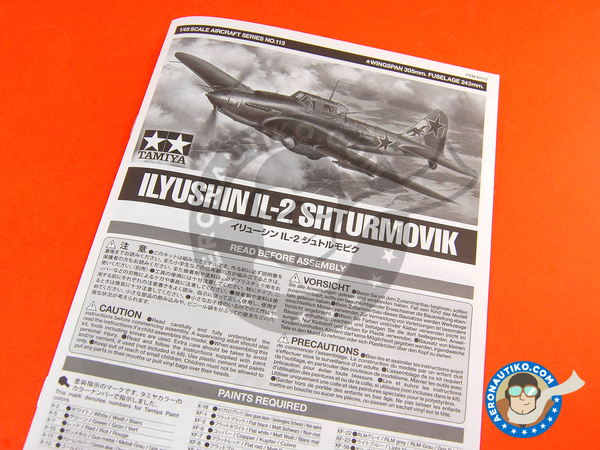 Image 7: Ilyushin IL-2 Shturmovik IL-2M3 | Airplane kit in 1/48 scale manufactured by Tamiya (ref. TAM61113)