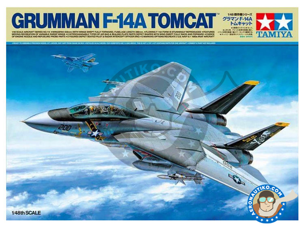 Image 1: Grumman F-14 Tomcat A | Airplane kit in 1/48 scale manufactured by Tamiya (ref. TAM61114)