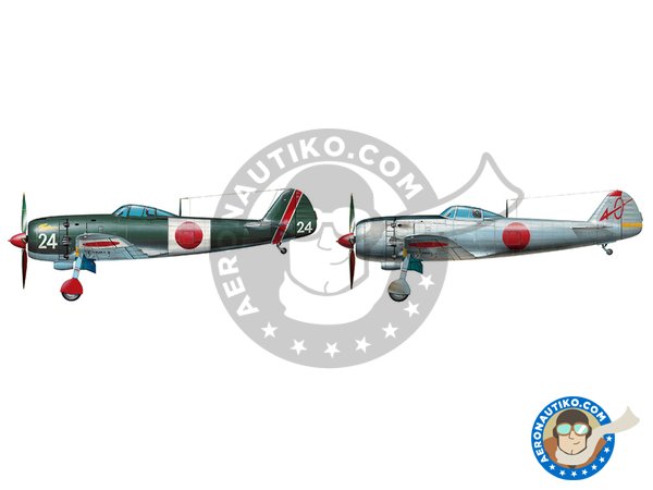 Image 5: Nakajima KI84IA "Hayate" (Frank) & Kurogane (Scenery set) | Airplane kit in 1/48 scale manufactured by Tamiya (ref. TAM61116)