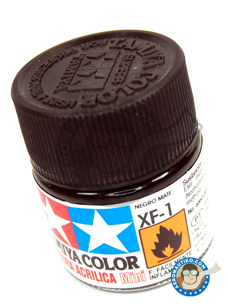 Flat Black XF-1 | Acrylic paint manufactured by Tamiya (ref. TAM81701) image