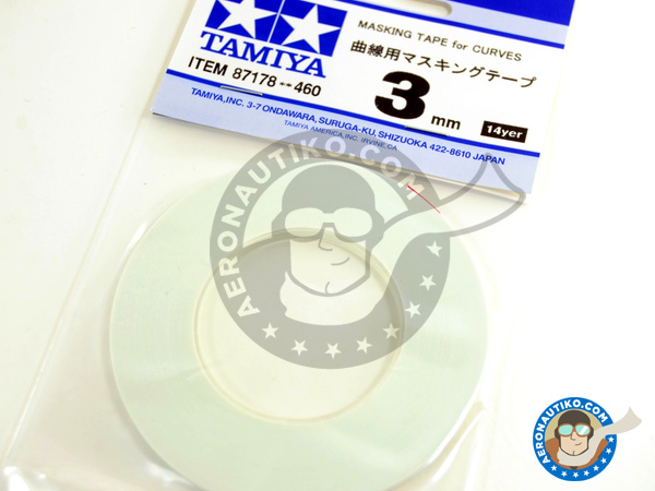 Image 1: Masking tape for curves 3mm | Masks manufactured by Tamiya (ref. TAM87178)