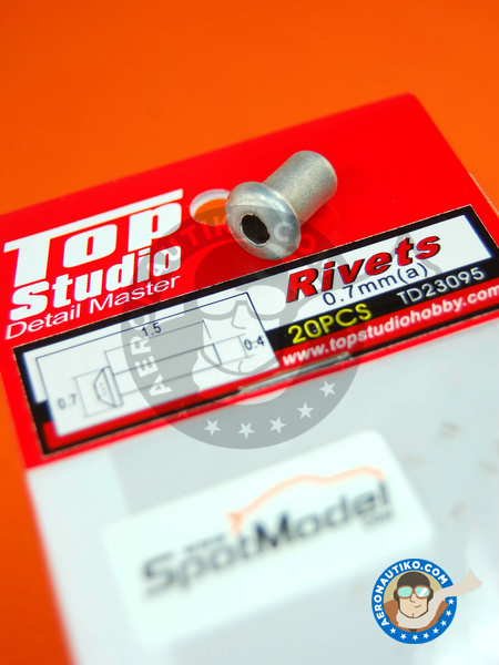 0.7mm rivets | Rivets manufactured by Top Studio (ref. TD23095) image