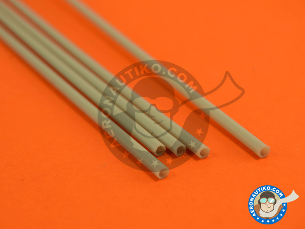 Image 2: Plastic pipe grey 3mm x 2,2 mm x 257mm | Material manufactured by Wave Corporation (ref. OM-221)