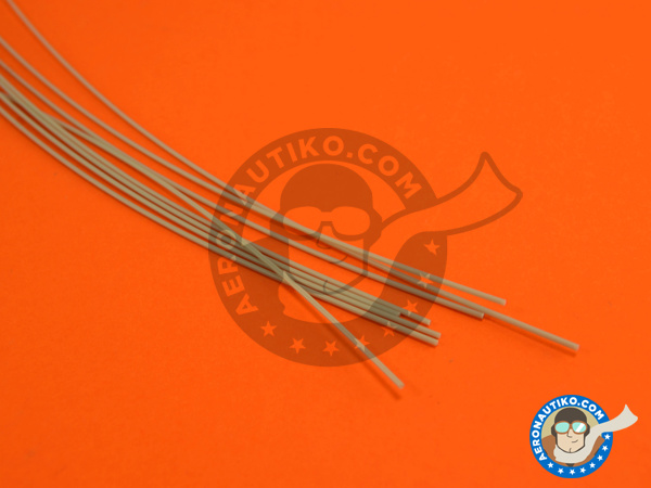 Image 2: Plastic circular stick grey 1 mm x 250mm | Material manufactured by Wave Corporation (ref. OM-261)