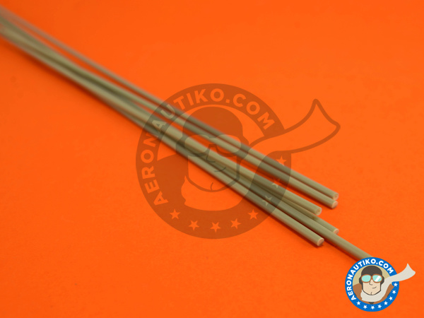 Image 2: Varilla de plástico gris de 2 mm de diámetro x 250 mm | Material fabricado por Wave Corporation (ref. OM-262)