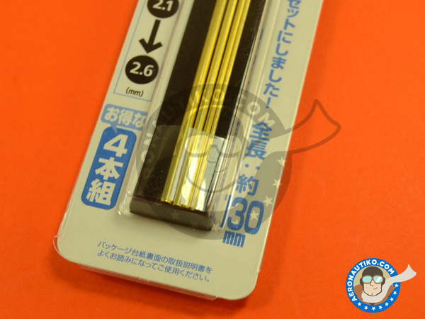 Image 5: Pipe set A: 1,1 mm, 1,6 mm, 2,1 mm and 2,6mm x 130mm | Material manufactured by Wave Corporation (ref. OP-586)