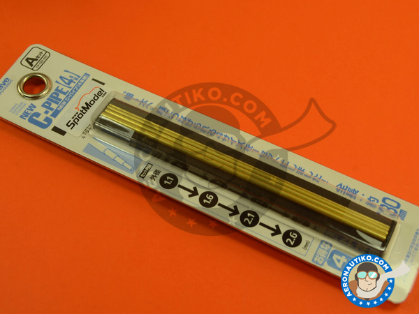 Image 6: Pipe set A: 1,1 mm, 1,6 mm, 2,1 mm and 2,6mm x 130mm | Material manufactured by Wave Corporation (ref. OP-586)