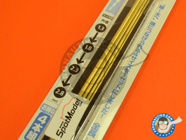 Image 5: Pipe set A:  1,3 mm, 1,8 mm, 2,3 mm and 2,8mm x 130mm | Material manufactured by Wave Corporation (ref. OP-587)