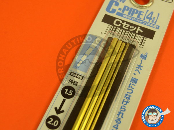 Image 3: Pipe set C: 1,5 mm, 2,0 mm, 2,5 mm and 3,0mm x 130mm | Material manufactured by Wave Corporation (ref. OP-588)