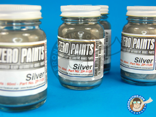 Image 1: Silver  - 60ml | Paint manufactured by Zero Paints (ref. ZP-1120)