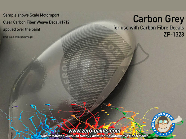 Image 3: Gris Fibra de Carbono - Carbon Fibre Grey - 60ml | Pintura fabricado por Zero Paints (ref. ZP-1323)