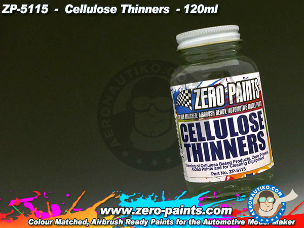 Image 1: Cellulose Thinners - 120ml | Thinner manufactured by Zero Paints (ref. ZP-5115)