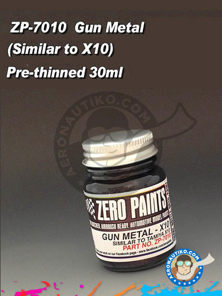 Gun Metal - Similar a Tamiya X-10 - 30ml | Paint manufactured by Zero Paints (ref. ZP-7010) image