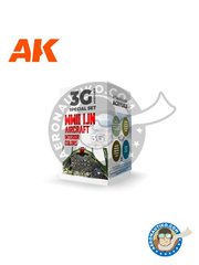 <a href="https://www.aeronautiko.com/product_info.php?products_id=52104">1 &times; AK Interactive: Paints set - WWII IJN Interior Aircraft Colors (3G Special Set) - four 17ml jars</a>