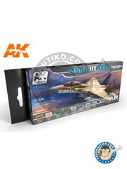 <a href="https://www.aeronautiko.com/product_info.php?products_id=51231">2 &times; AK Interactive: Air Series Set - Israeli Air Force Colors set | New May 2018 - Israeli Air Force - Dark Tan, Sand, Green, Green, Light Blue, Dark Ghost Grey, Light Ghost Grey, Sky - for all kits</a>