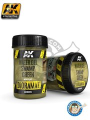 <a href="https://www.aeronautiko.com/product_info.php?products_id=51440">1 &times; AK Interactive: Textures and Dioramas - Water gel swamp green. - 1 jar, 250ml - for all dioramas or scenes</a>