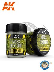 <a href="https://www.aeronautiko.com/product_info.php?products_id=51165">1 &times; AK Interactive: Textures and Dioramas - Diorama Series: Moss Texture New 2018 - 100ml foam - for all dioramas</a>