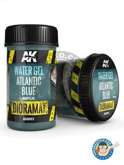 AK Interactive: Textures and Dioramas - Water gel atlantic blue. 250ml - for all dioramas or scenes