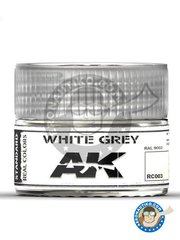 <a href="https://www.aeronautiko.com/product_info.php?products_id=51292">5 &times; AK Interactive: Real color - Color blanco grisceo. Ral 9002 - bote de 10ml - para todos los kits</a>