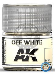 <a href="https://www.aeronautiko.com/product_info.php?products_id=51529">4 &times; AK Interactive: Real color - OFF White. 10ml - for all kits</a>