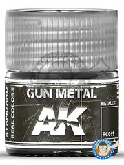 <a href="https://www.aeronautiko.com/product_info.php?products_id=51535">5 &times; AK Interactive: Real color - Gun metal. 10ml - for all kits</a>