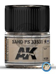 <a href="https://www.aeronautiko.com/product_info.php?products_id=51495">1 &times; AK Interactive: Real color - Sand FS 33531. 10ml - for all kits</a>