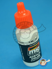 <a href="https://www.aeronautiko.com/product_info.php?products_id=18092">2 &times; AMMO of Mig Jimenez: Clearcoat - Matt Varnish - 17ml - for all kits</a>