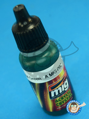 <a href="https://www.aeronautiko.com/product_info.php?products_id=18095">1 &times; AMMO of Mig Jimenez: Pintura acrlica - Cristal verde - Crystal Green - 17ml - para todos los kits</a>