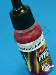 <a href="https://www.aeronautiko.com/product_info.php?products_id=18096">1 &times; AMMO of Mig Jimenez: Acrylic paint - Crystal Red - 17ml - for all kits</a>