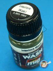 <a href="https://www.aeronautiko.com/product_info.php?products_id=18099">1 &times; AMMO of Mig Jimenez: Enamel paint - Interiors Wash - 30ml - Enamel Wash - for all kits or dioramas</a>