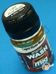 <a href="https://www.aeronautiko.com/product_info.php?products_id=18100">1 &times; AMMO of Mig Jimenez: Enamel paint - Light Rust Wash - 30 ml - Enamel Wash - for all kits or dioramas</a>