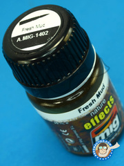 <a href="https://www.aeronautiko.com/product_info.php?products_id=18104">1 &times; AMMO of Mig Jimenez: Enamel paint - Fresh Mud - 30ml - Nature Effects - for all kits or dioramas</a>