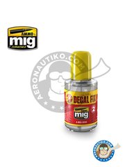 <a href="https://www.aeronautiko.com/product_info.php?products_id=52011">1 &times; AMMO of Mig Jimenez: Producto para calcas - ULTRA DECAL - FIX - bote de 30ml</a>