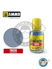 <a href="https://www.aeronautiko.com/product_info.php?products_id=52058">1 &times; AMMO of Mig Jimenez: Masilla - Putty surfacer (Grueso) - bote de 30ml</a>