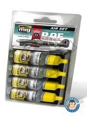 <a href="https://www.aeronautiko.com/product_info.php?products_id=51398">1 &times; AMMO of Mig Jimenez: Paints set - Set colors of late WWII RAF - 17ml x 4 jars - for all kits</a>