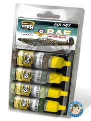 <a href="https://www.aeronautiko.com/product_info.php?products_id=51397">1 &times; AMMO of Mig Jimenez: Set de pinturas - Set de colores de la RAF utilizados a principios de la 2GM - 4 botes de 17ml - para todos los kits</a>