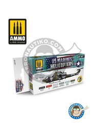 <a href="https://www.aeronautiko.com/product_info.php?products_id=52006">1 &times; AMMO of Mig Jimenez: Set de pinturas - Set Aviacin Helicpteros de la Marina Estadounidense - 6 botes de 17 ml - para todos los kits</a>