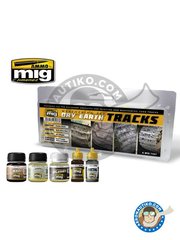 <a href="https://www.aeronautiko.com/product_info.php?products_id=51171">1 &times; AMMO of Mig Jimenez: Paints set - Paint set for dry earth tracks. - 17ml x 5 jars - for all kits</a>