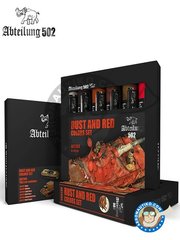 <a href="https://www.aeronautiko.com/product_info.php?products_id=51674">2 &times; Abteilung 502: Oil set. - Rust and Red Colors Set. - ABT003 Dust, ABT004 Bitume, ABT060 Light Rust, ABT070 Dark Rust, ABT090 Industrial Earth, ABT120 Red Primer. - for all kits</a>