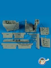 Aires: Wheel bay 1/32 scale - McDonnell Douglas AV-8B Harrier | Wheel bay II - different locations - resin parts and assembly instructions - for Trumpeter kit 02287 image