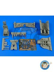 Aires: Cockpit set 1/32 scale - Lockheed F-104 Starfighter | Cockpit G / S - photo-etched parts and resin parts - for Italeri kit image
