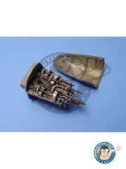 <a href="https://www.aeronautiko.com/product_info.php?products_id=52119">2 &times; Aires: Compartimento de armas escala 1/48 - Messerschmitt BF-109G-2 gun bay - piezas de resina - para kits de Revell/Monogram</a>
