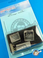 Aires: Wheel bay 1/48 scale - Mikoyan-Gurevich MiG-23 Flogger - resin parts - for Trumpeter kit