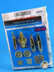 Aires: Detail up set 1/48 scale - Fairchild-Republic A-10 Thunderbolt II A - photo-etched parts and resin parts - for Italeri kits image