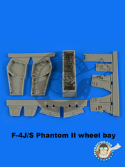 Aires: Wheel bay 1/48 scale - McDonnell Douglas F-4 Phantom II J / S - resin parts - for Academy kits
