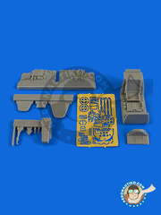 Aires: Cockpit set 1/48 scale - Messerschmitt Bf 109 G-6 early - photo-etched parts and resin parts - for Eduard reference 82113 image