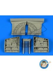 Aires: Electronic bay 1/48 scale - F-15 Eagle electronic bay - resin parts and assembly instructions - for F-15 by Great Wall Hobby