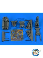 <a href="https://www.aeronautiko.com/product_info.php?products_id=51900">1 &times; Aires: Cockpit set escala 1/48 - Sea Harrier FA-2 - fotograbados, piezas de resina y otros materiales - para kit de Kinetic</a>